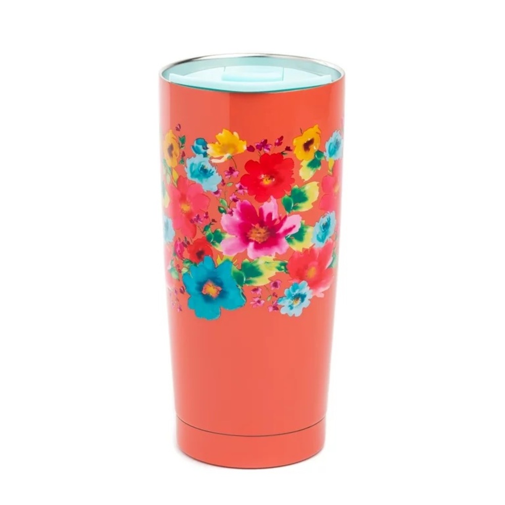 2020 HTF 🌺 New Pioneer Woman 20 oz Maverick Breezy Travel Tumbler, Coral/Pink - Picture 4 of 7